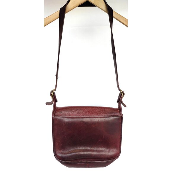 Vintage Coach Saddle Bag Burgundy Brown Bonnie Cashin Era Purse - Picture 8 of 16